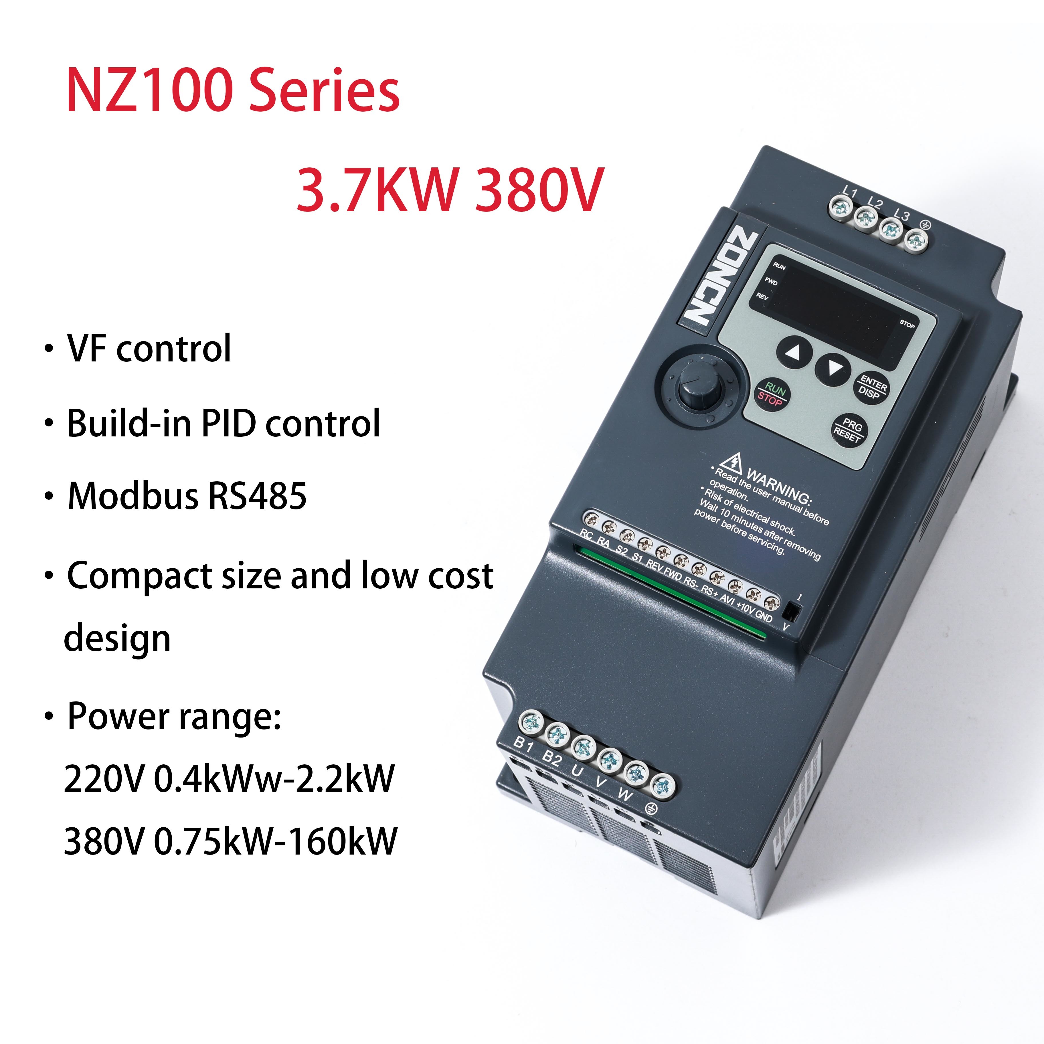 3.7KW Variable Frequency Drives Vfd Converter Inverter 380V Low Voltage Ac Drives Vf Control
